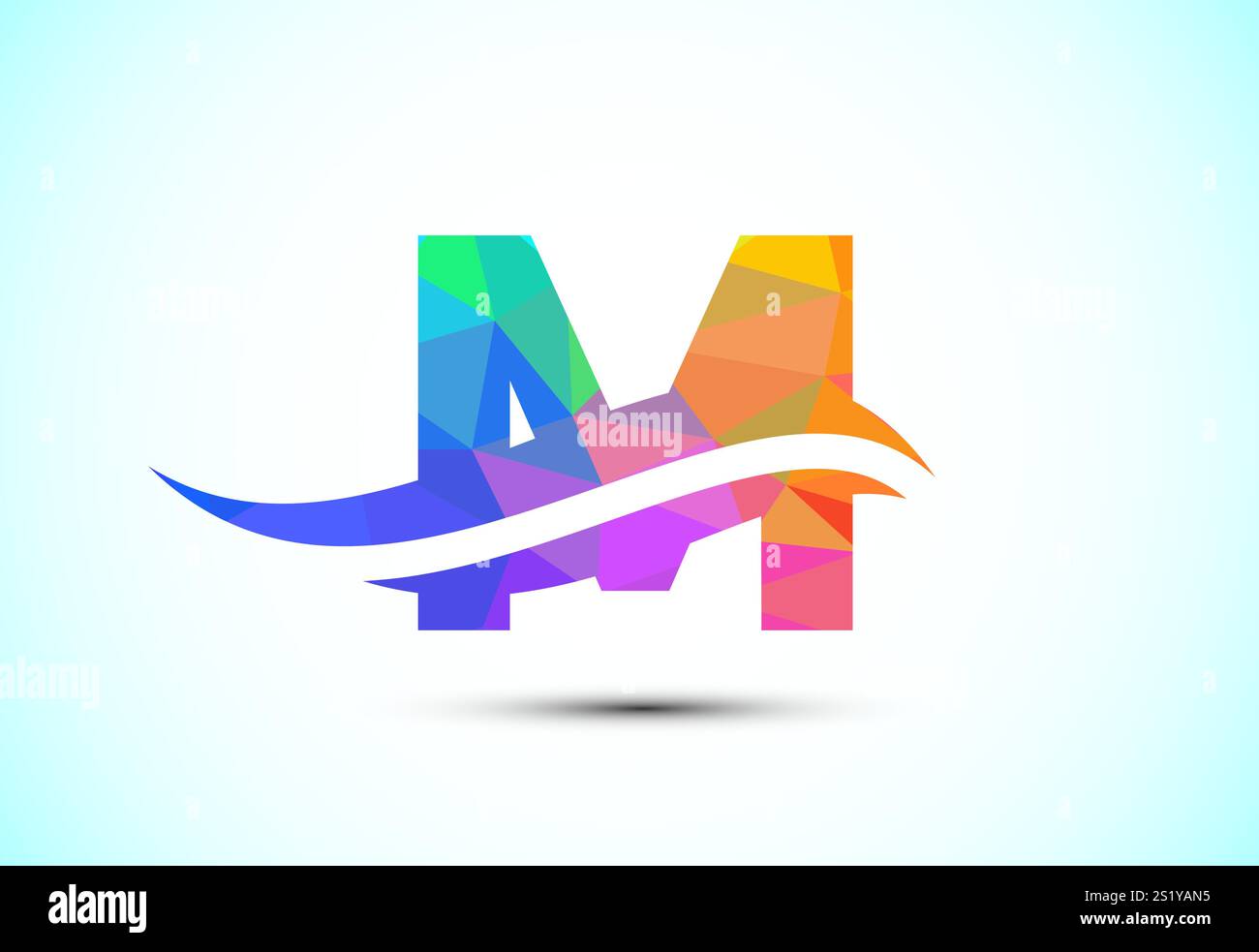 English alphabet with swoosh or ocean wave logo design. Graphic ...