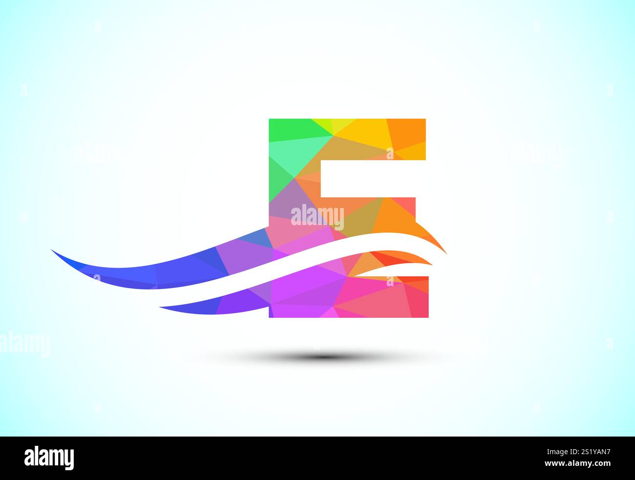 English alphabet with swoosh or ocean wave logo design. Graphic ...