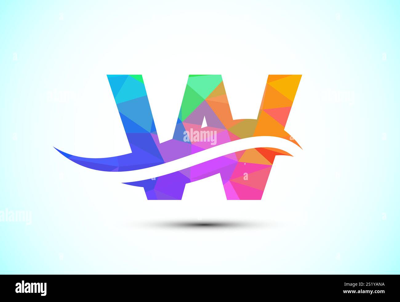 English alphabet with swoosh or ocean wave logo design. Graphic ...