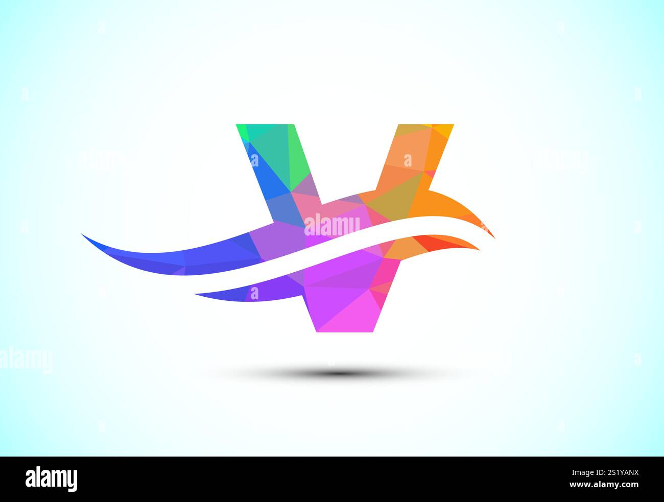 English alphabet with swoosh or ocean wave logo design. Graphic ...