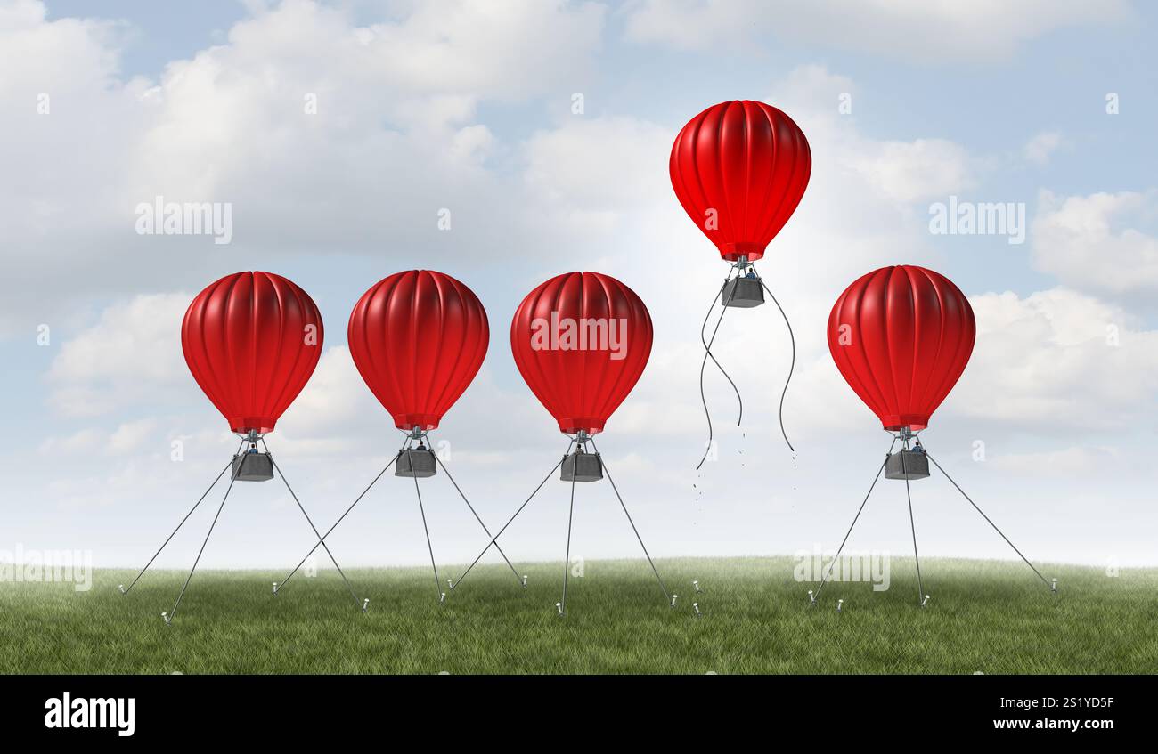 Rising Above The competition Stock Photo