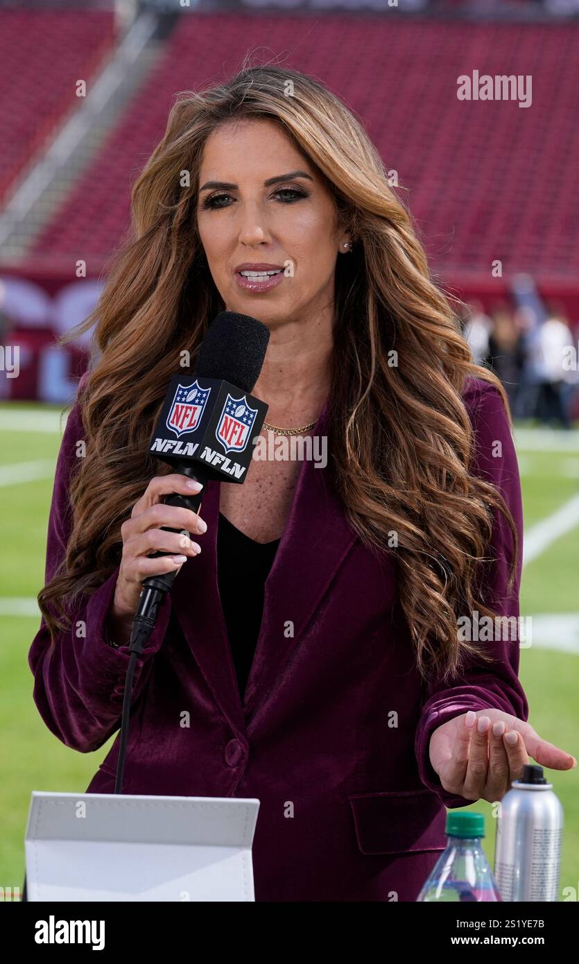 NFL Network reporter Sara Walsh before an NFL football game between the ...
