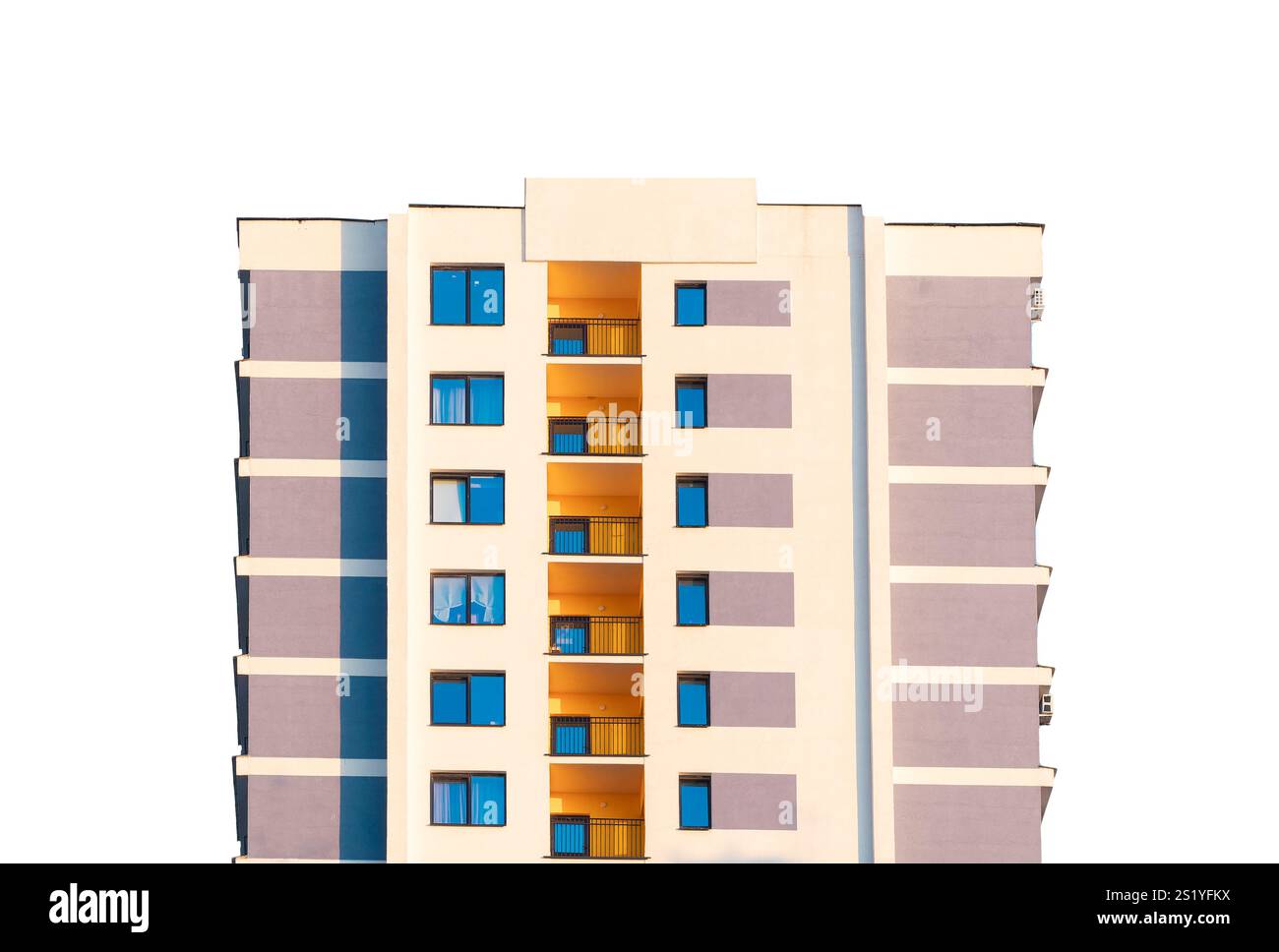 Curated visual reference: Gallery Detail: Modern Multistory Residential Building Urban Condo With Yellow