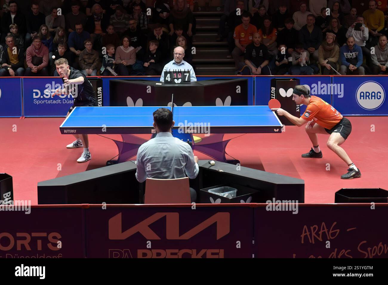 TTBL Borussia Duesseldorf - TTC Schwalbe Bergneustadt am 05.01.2025 im ...