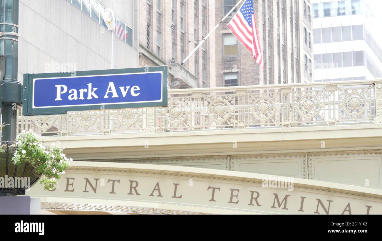 New York City Grand Central Terminal, 42 street, Park Avenue, Pershing ...
