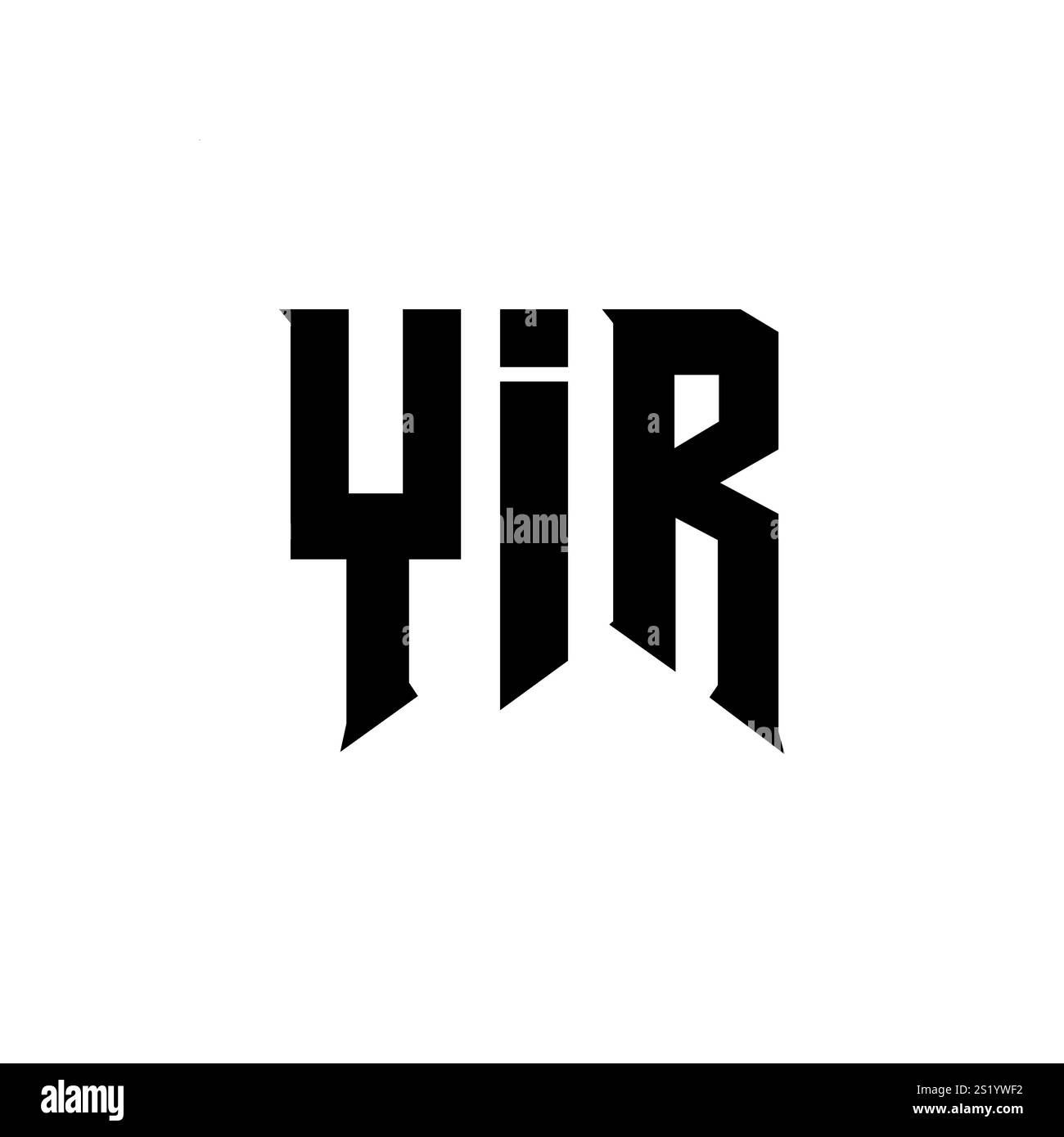 YIR letter logo design for technology company. YIR logo design black ...