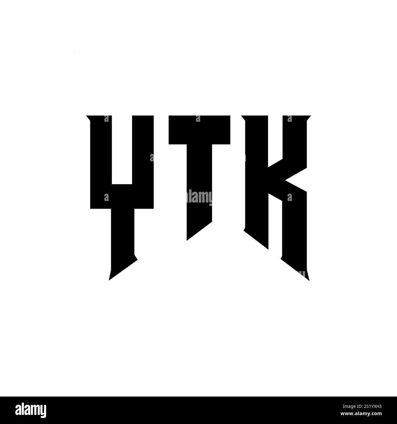 YTK letter logo design for technology company. YTK logo design black ...