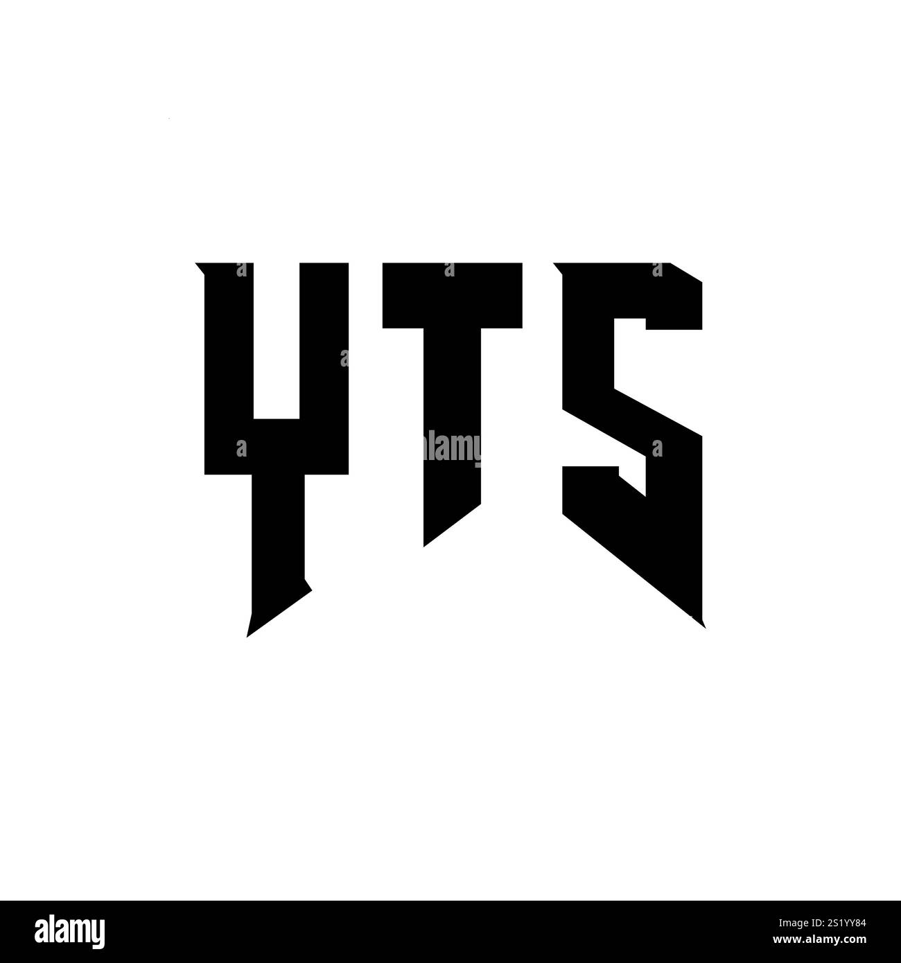 YTS letter logo design for technology company. YTS logo design black