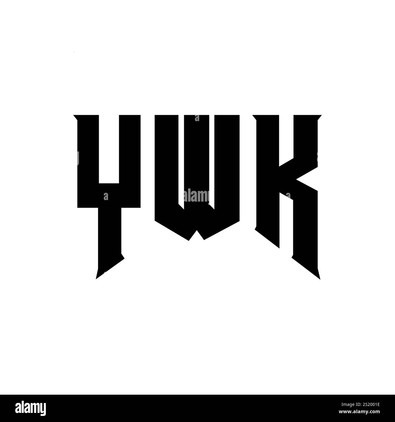 YWK letter logo design for technology company. YWK logo design black ...