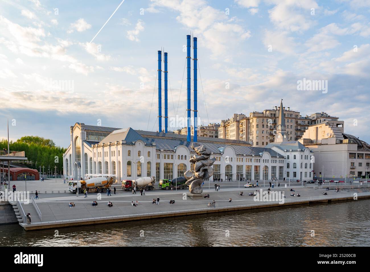 Culture House GES 2. view of the building at sunset on a beautiful spring day Stock Photo