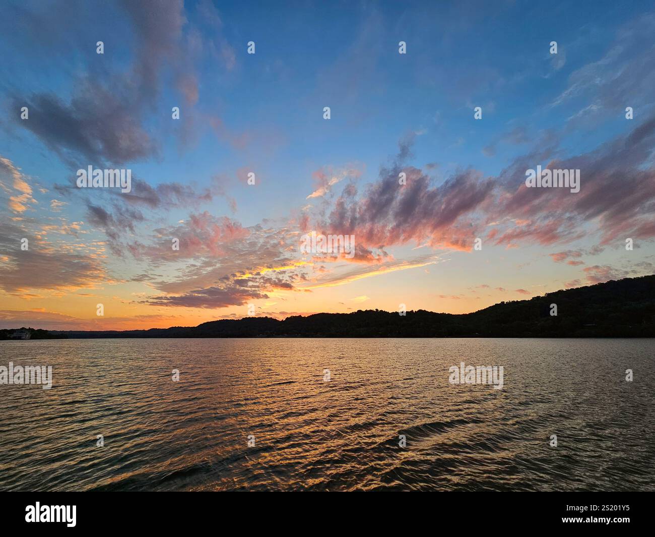 Sunrise at Rising Sun, Indiana - Smartphone Captured Stock Image