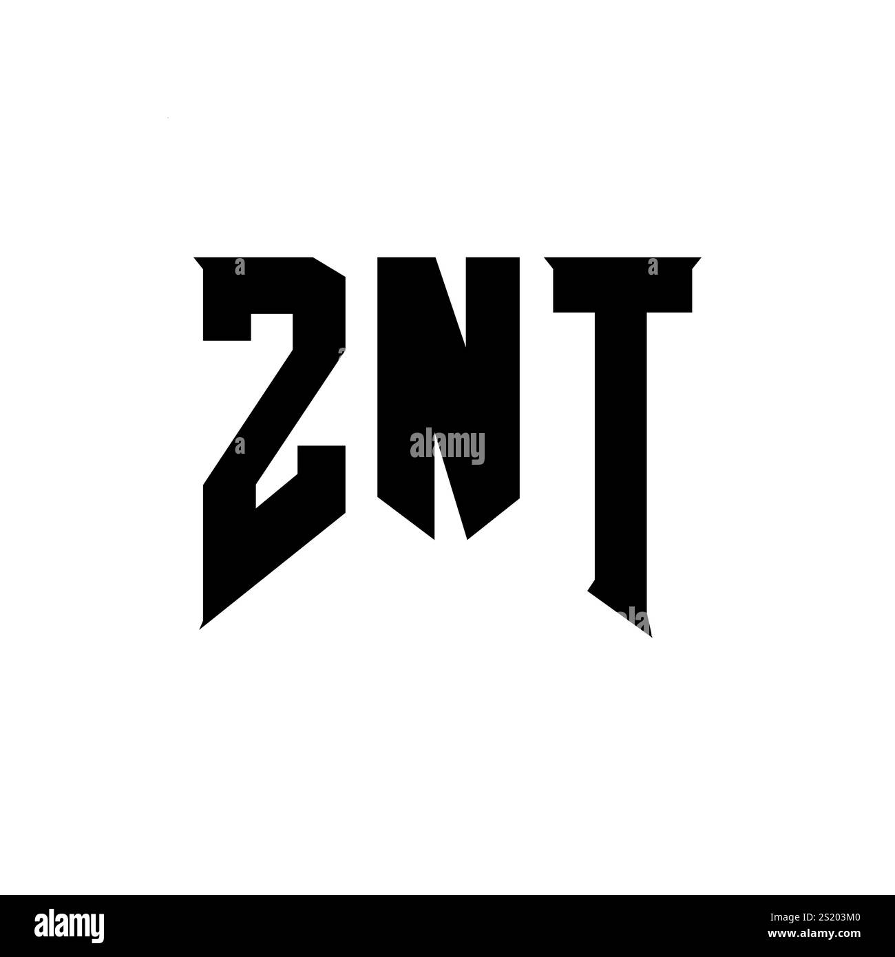 ZNT letter logo design for technology company. ZNT logo design black ...