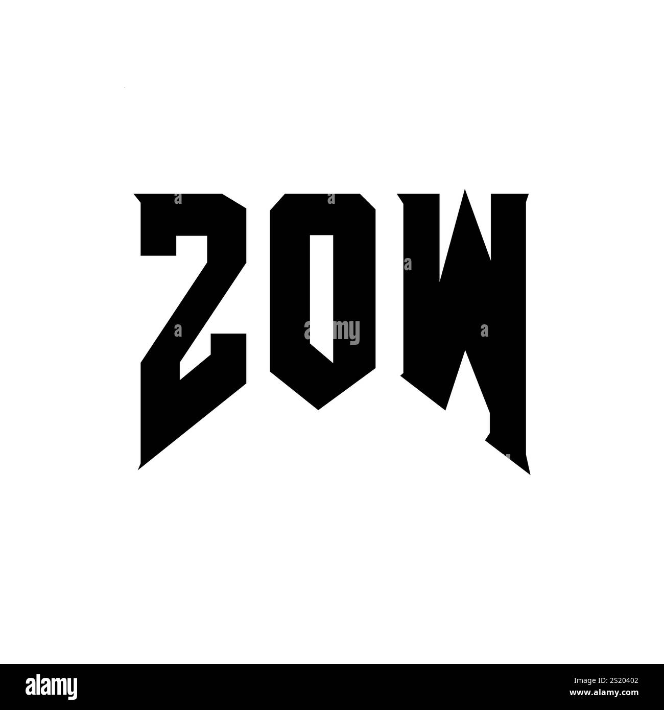 ZOW letter logo design for technology company. ZOW logo design black ...