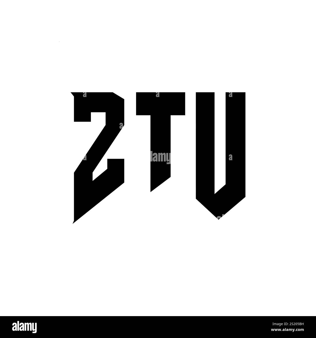 ZTU letter logo design for technology company. ZTU logo design black ...