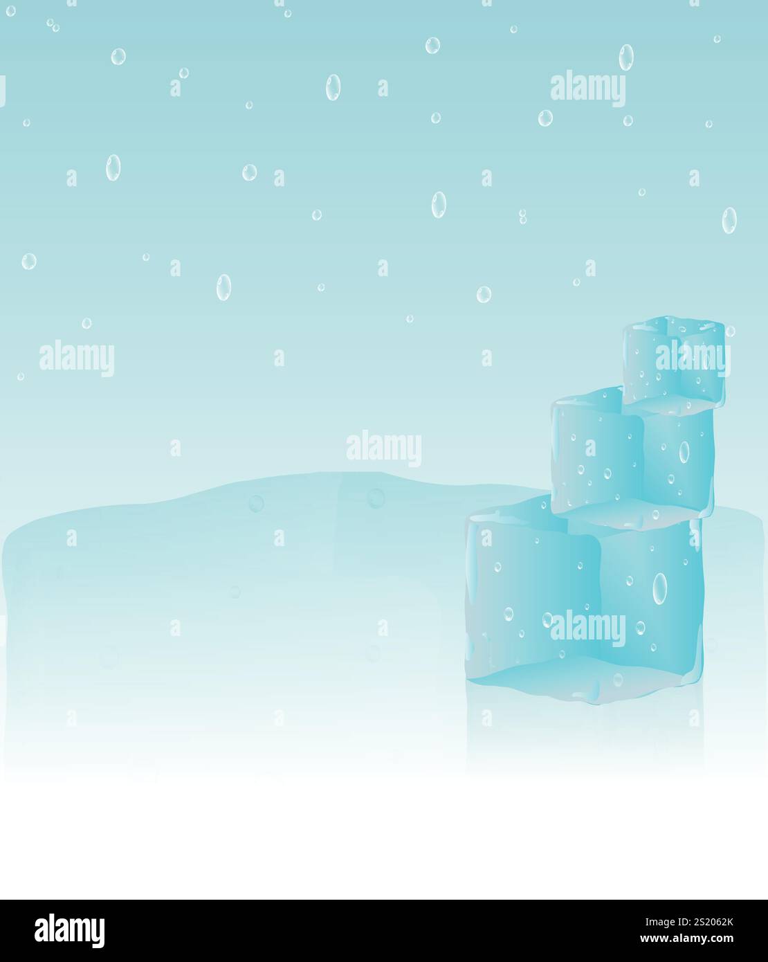 Vector blue background with elements of cubes and water drop. EPS 10 Stock Vector