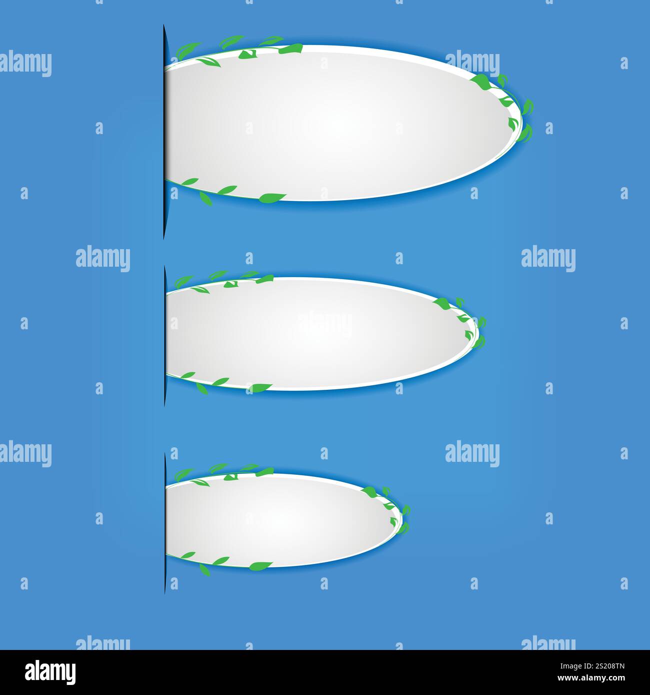 Vector blue background with three banners. EPS 10 Stock Vector Image ...