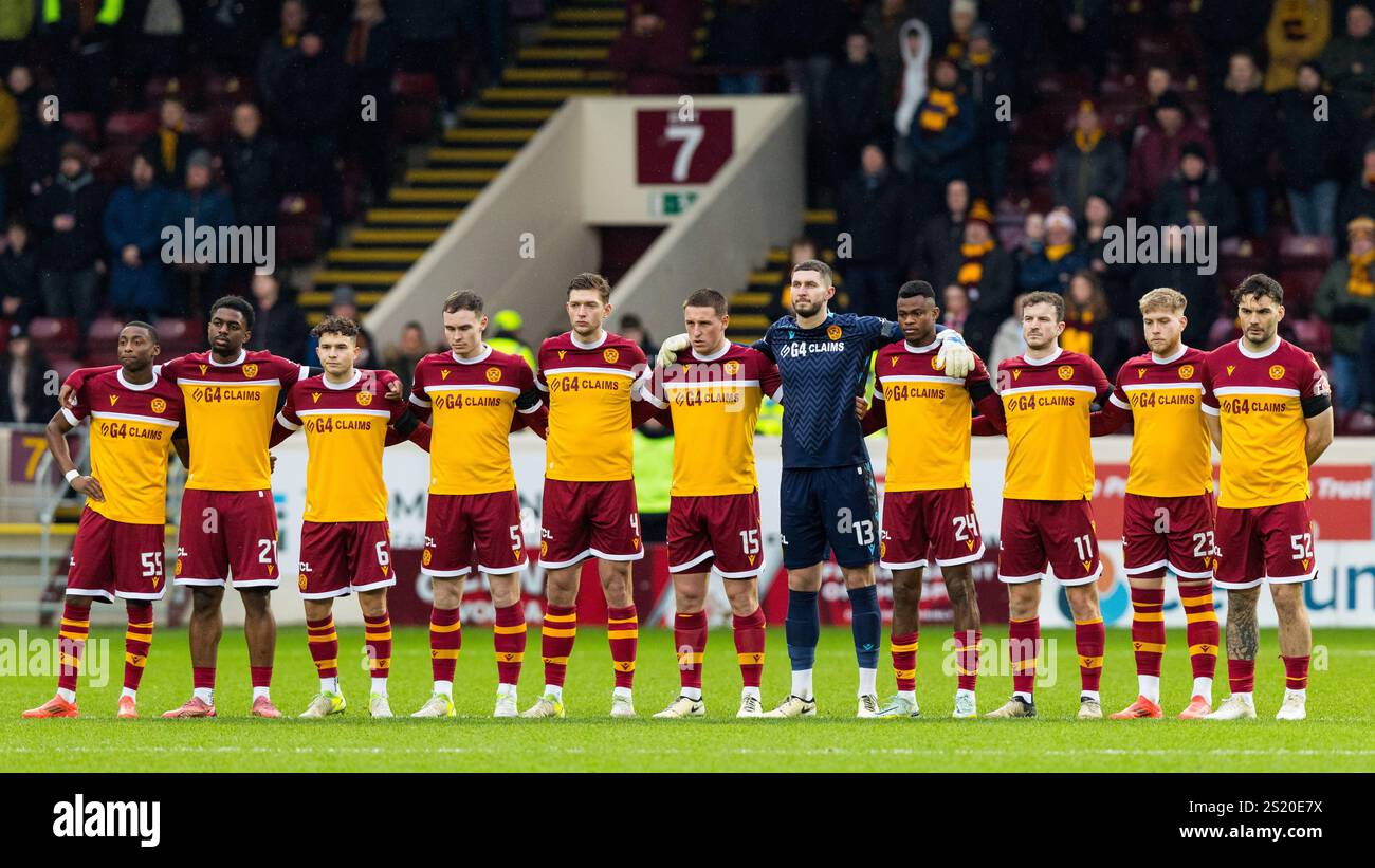 Motherwell, Scotland. 05 January 2025. The Motherwell team to face ...