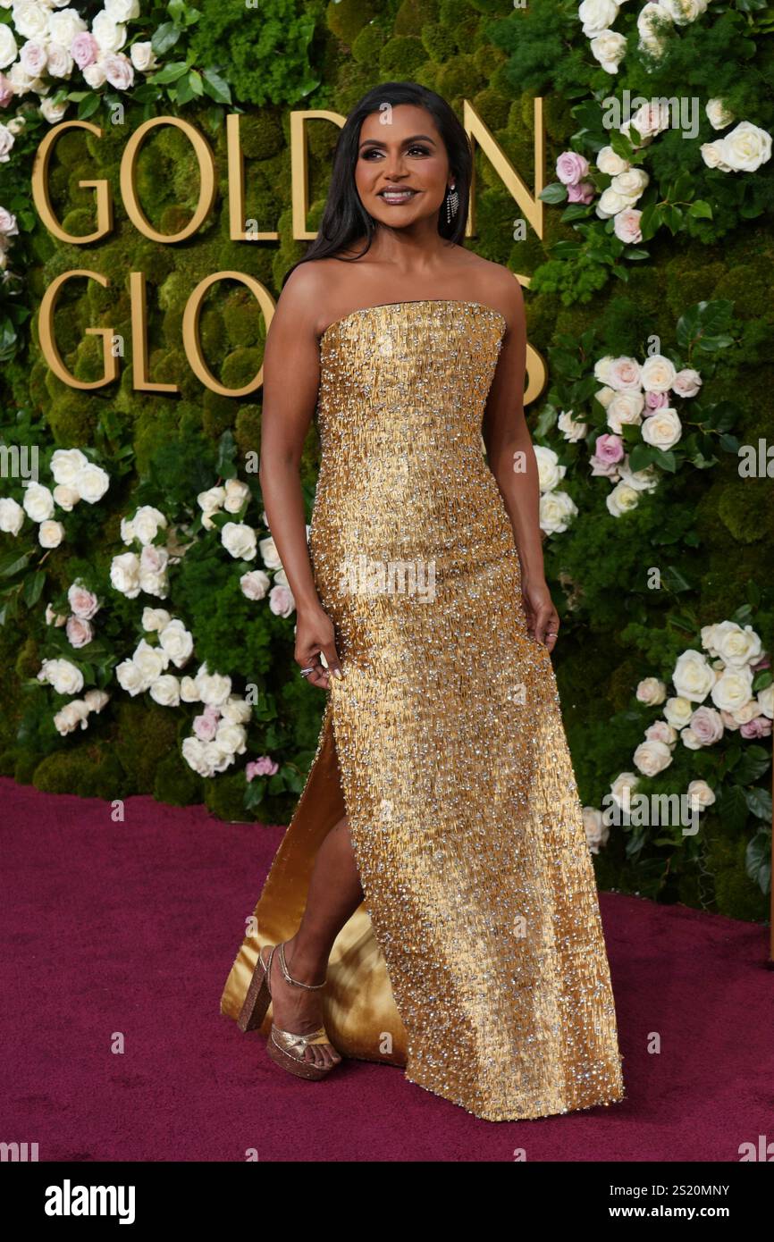 Mindy Kaling Arrives At The 82nd Golden Globes On Sunday Jan 5 2025 Mindy Kaling Arrives At The 82nd Golden Globes On Sunday Jan 5 2025 At The Beverly Hilton In Beverly Hills Calif Photo By Jordan Straussinvisionap 2S20MNY