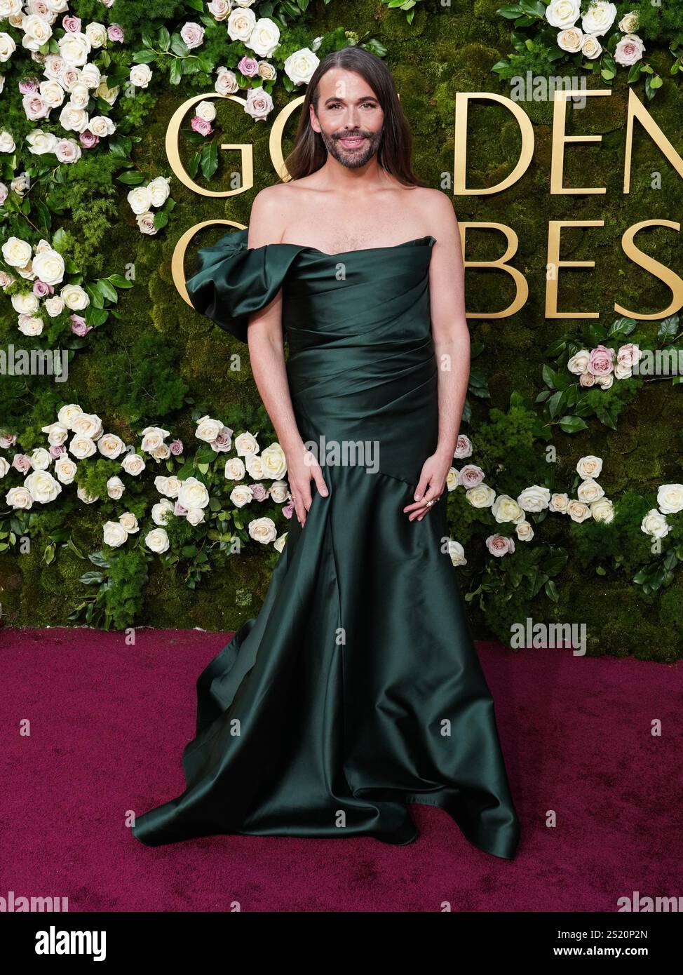 jonathan van ness golden globes dress Jonathan Van Ness Stuns on Golden Globes Red Carpet
