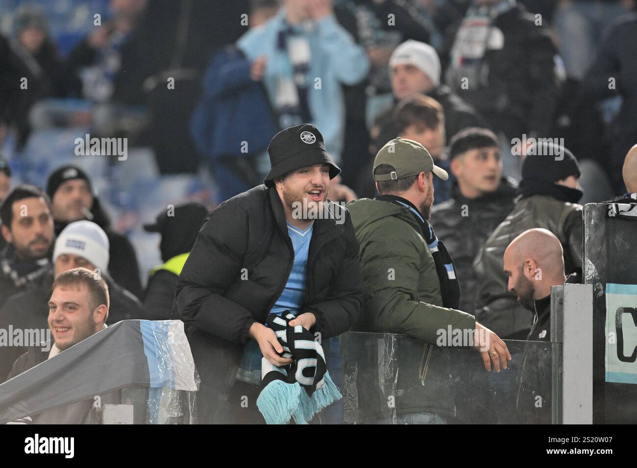 Olimpico Stadium, Rome, Italy Lazio's supporters during Serie A