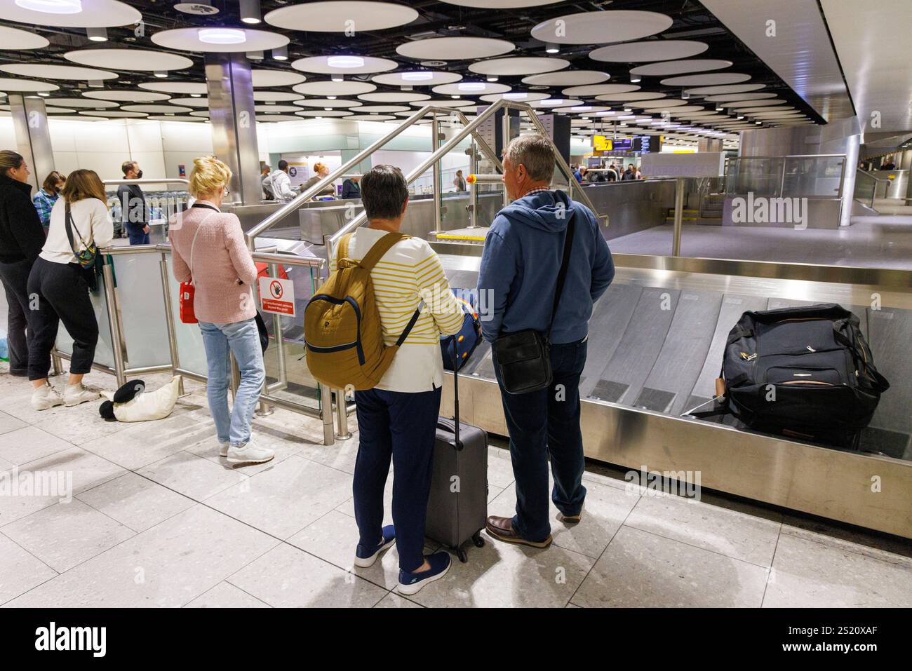 Baggage reclaim, Heathrow, airport, London, UK Stock Photo