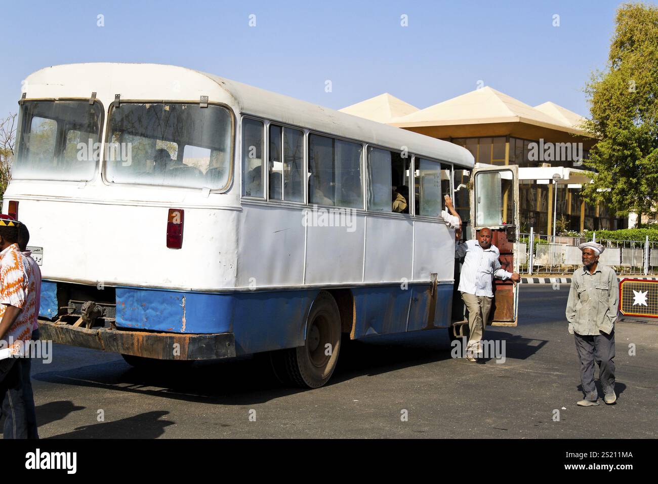 Bus in Egypt, Aswan Austria Stock Photo - Alamy