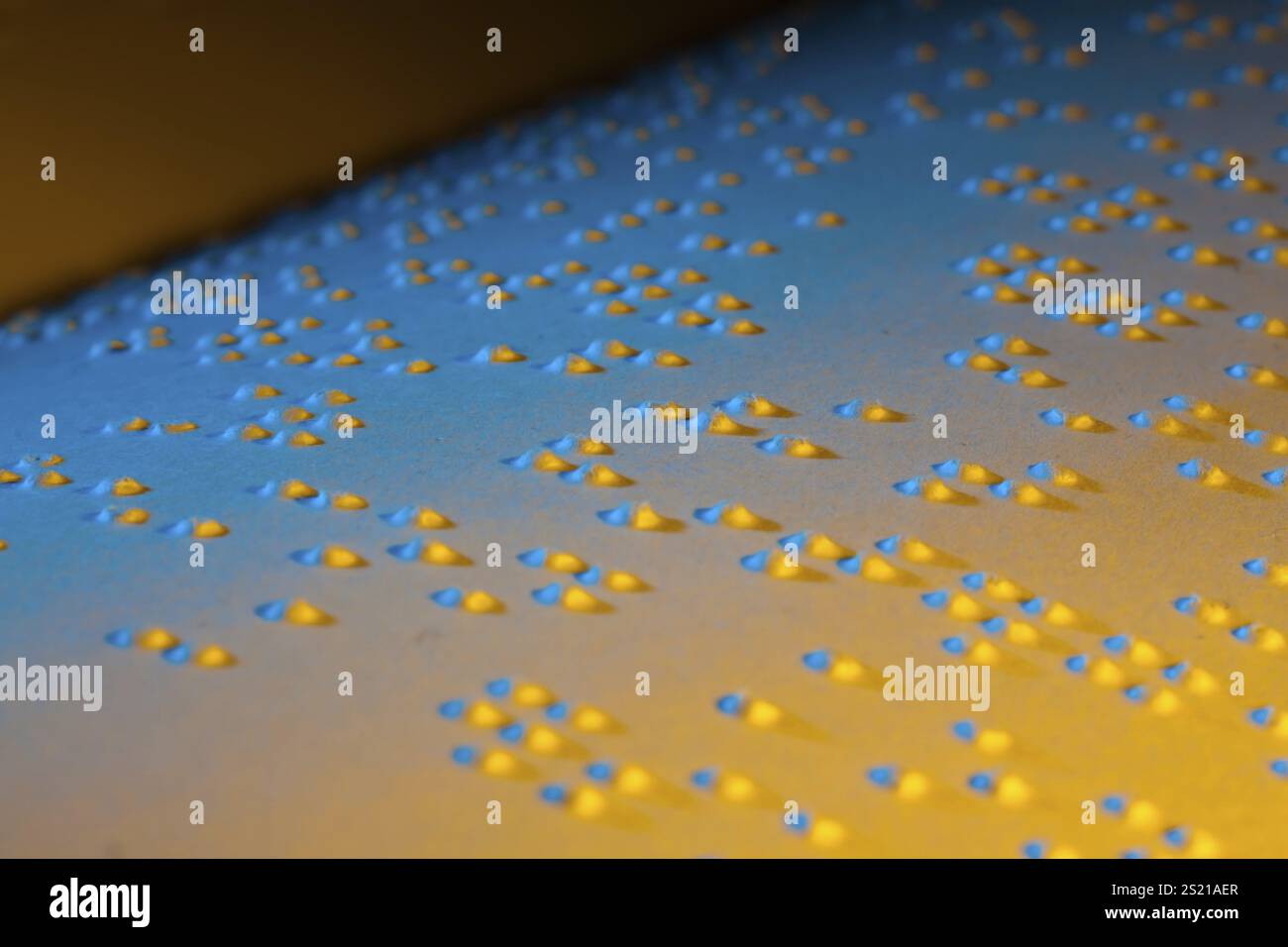 A book written in Braille. Braille for the blind. Austria Stock Photo