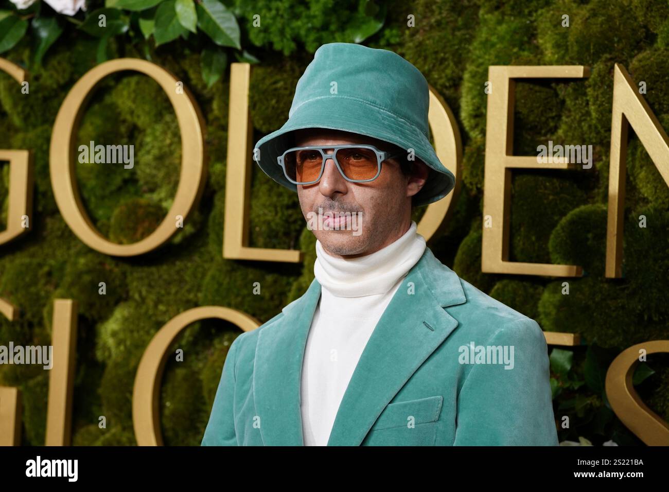 Jeremy Strong arrives at the 82nd Golden Globes on Sunday, Jan. 5, 2025