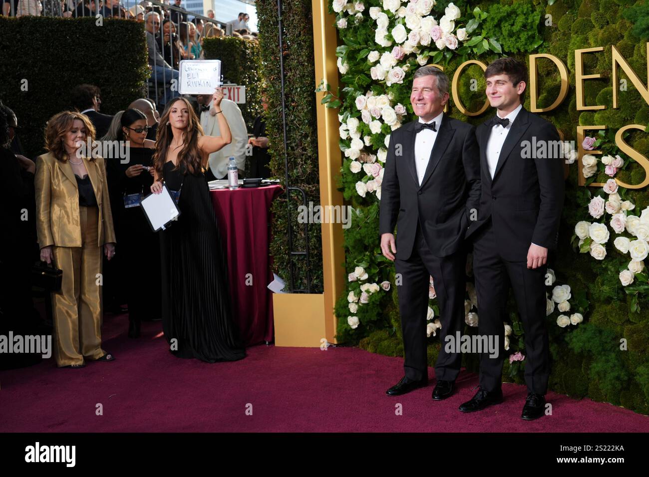 Charles Rivkin, left, and Eli Rivkin arrive at the 82nd Golden Globes ...