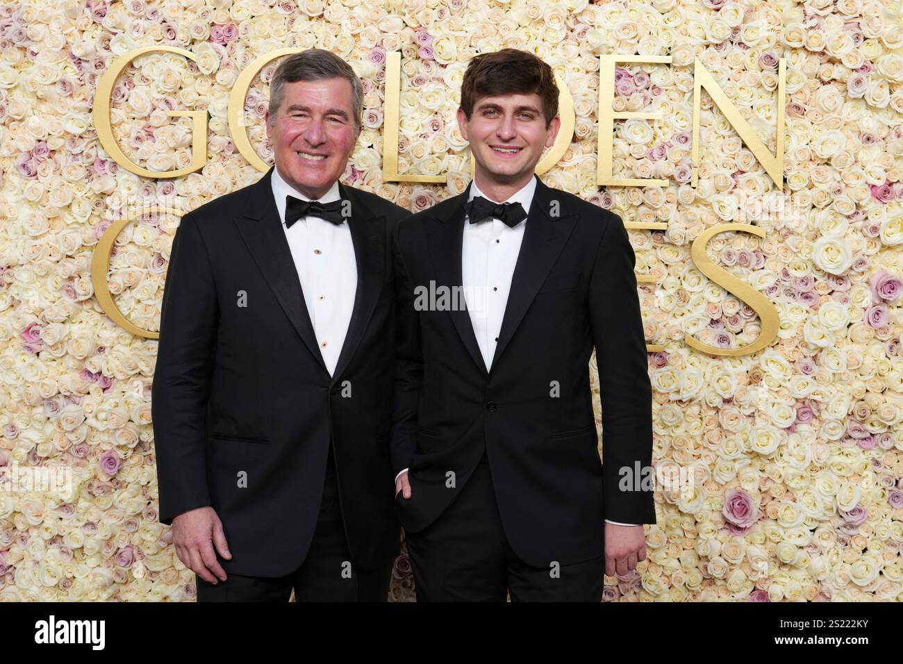 Charles Rivkin, left, and Eli Rivkin arrive at the 82nd Golden Globes ...
