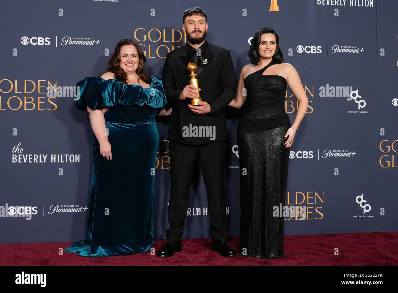 Jessica Gunning, from left, Richard Gadd, and Nava Mau pose in the