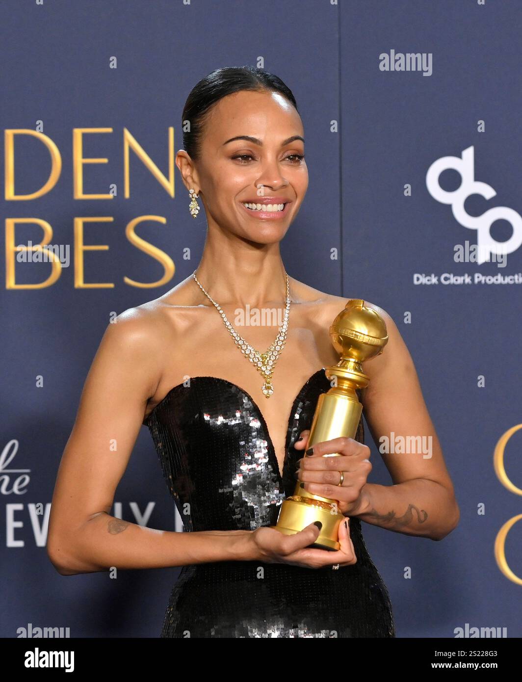 Los Angeles, United States. 05th Jan, 2025. Zoe Saldaña, winner of Best