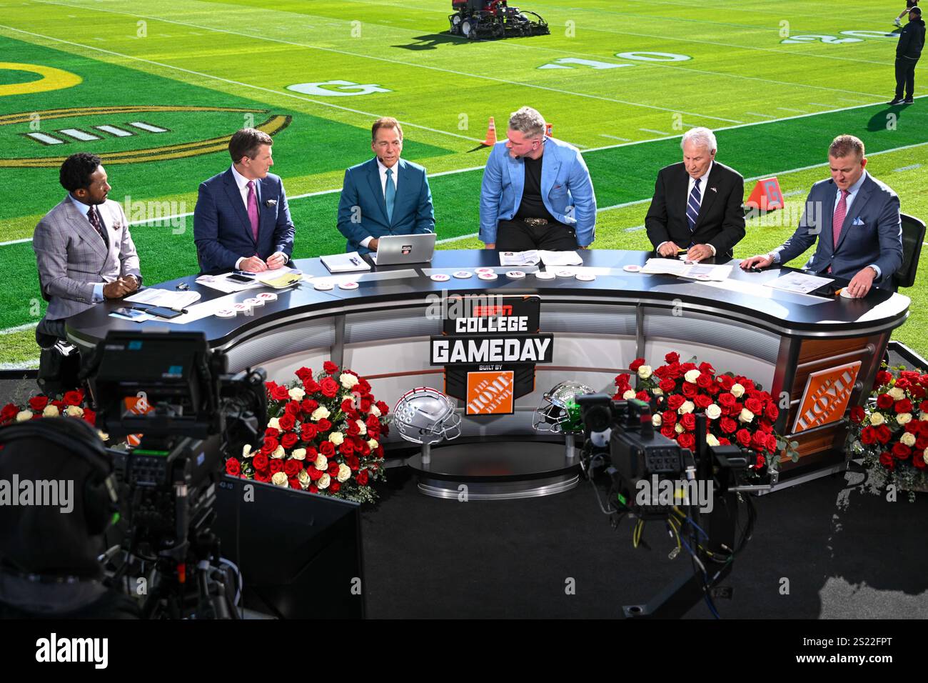 General overall view ESPN College Gameday during the Rose Bowl game