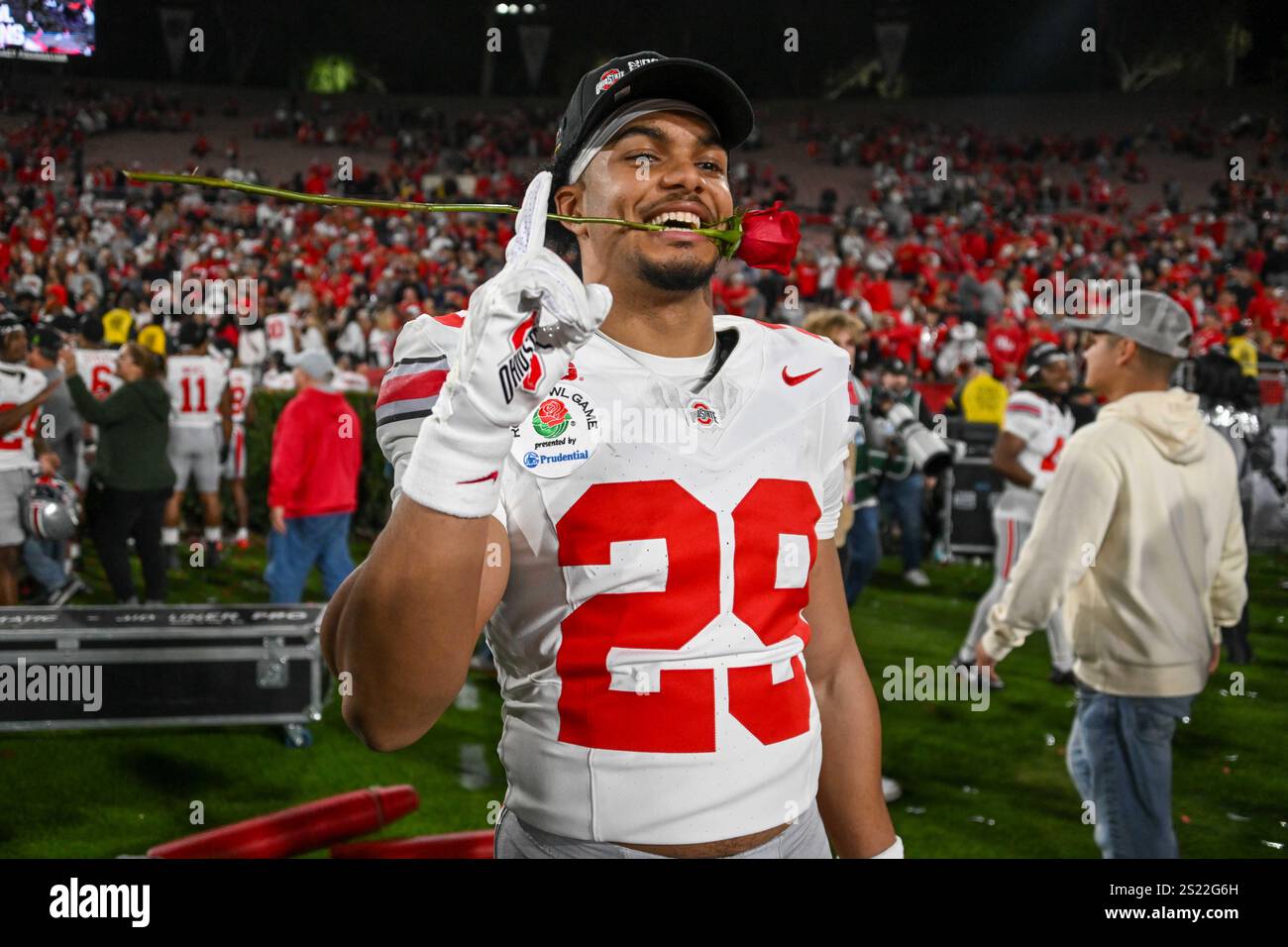 Ohio State Buckeyes defensive back Glorien Gough (29) after the Rose