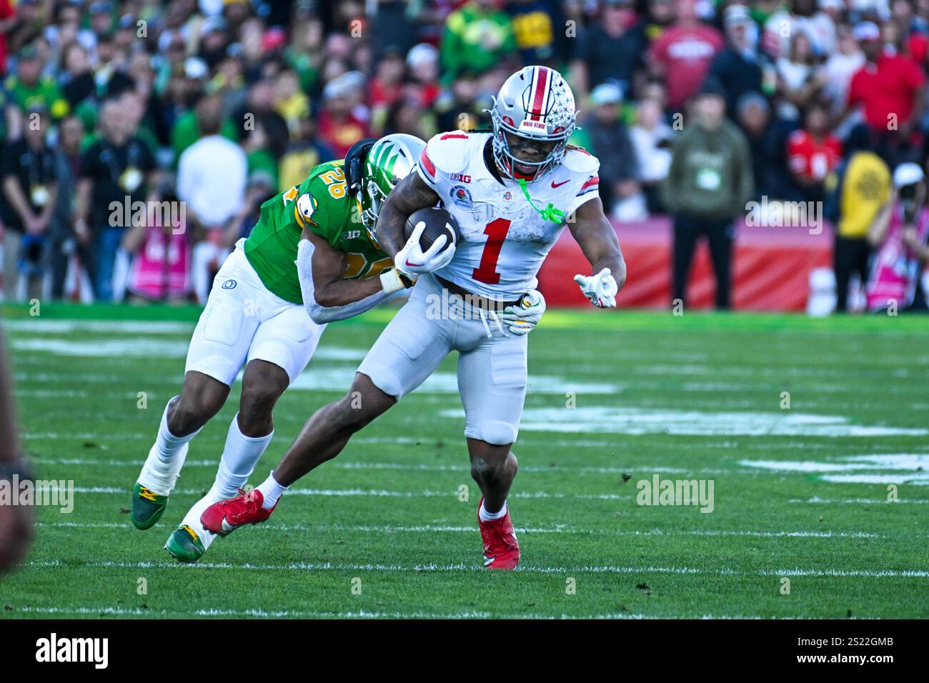 Ohio State Buckeyes running back Quinshon Judkins (1) during the Rose