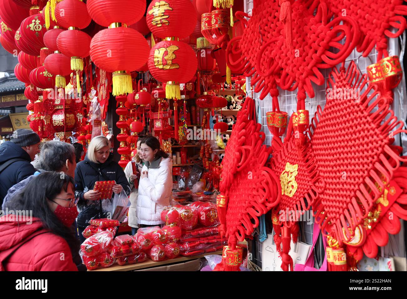 People shop Spring Festival goods at a market in Shanghai, China, 3