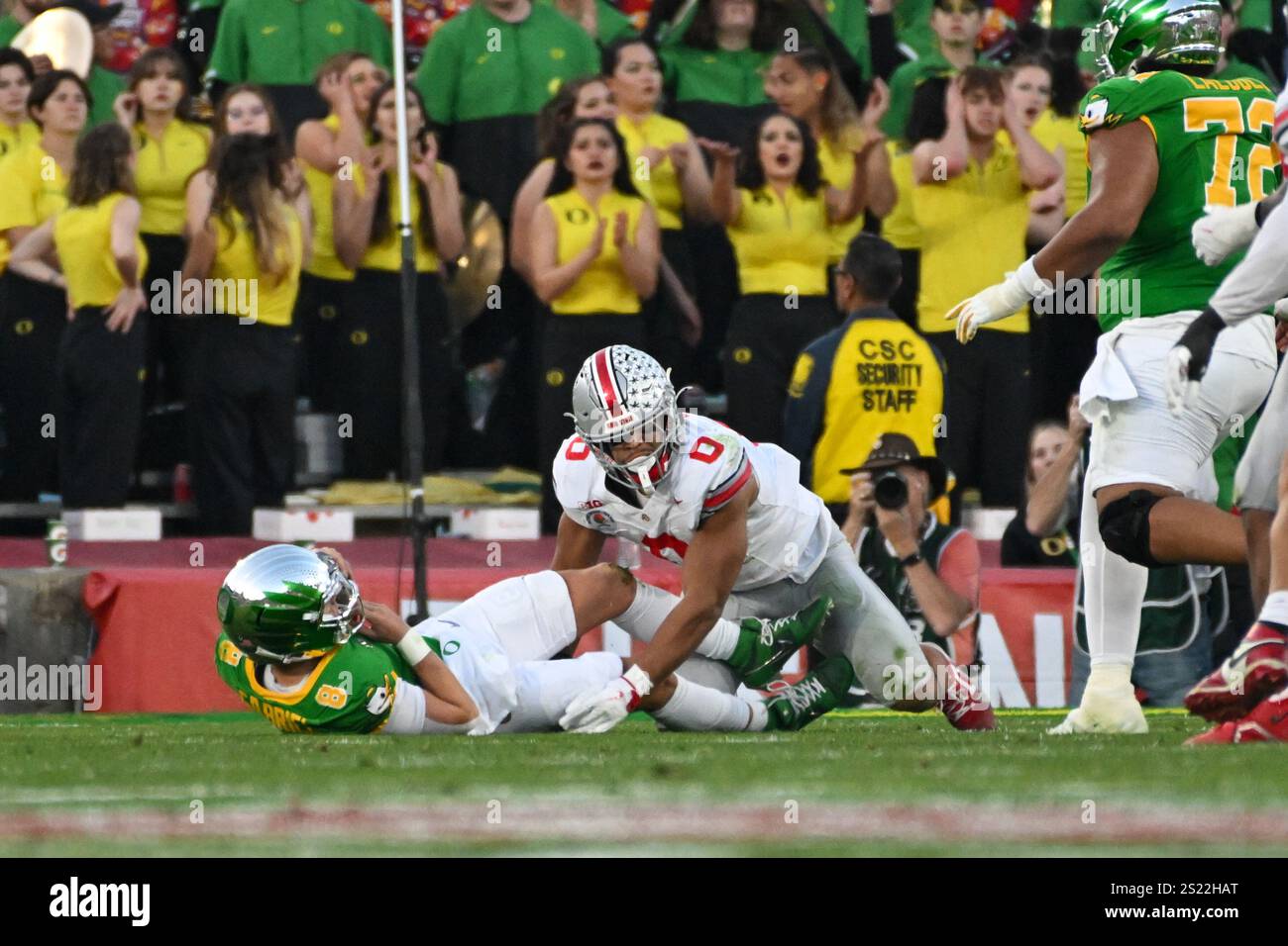 Ohio State Buckeyes linebacker Cody Simon (0) during the Rose Bowl game