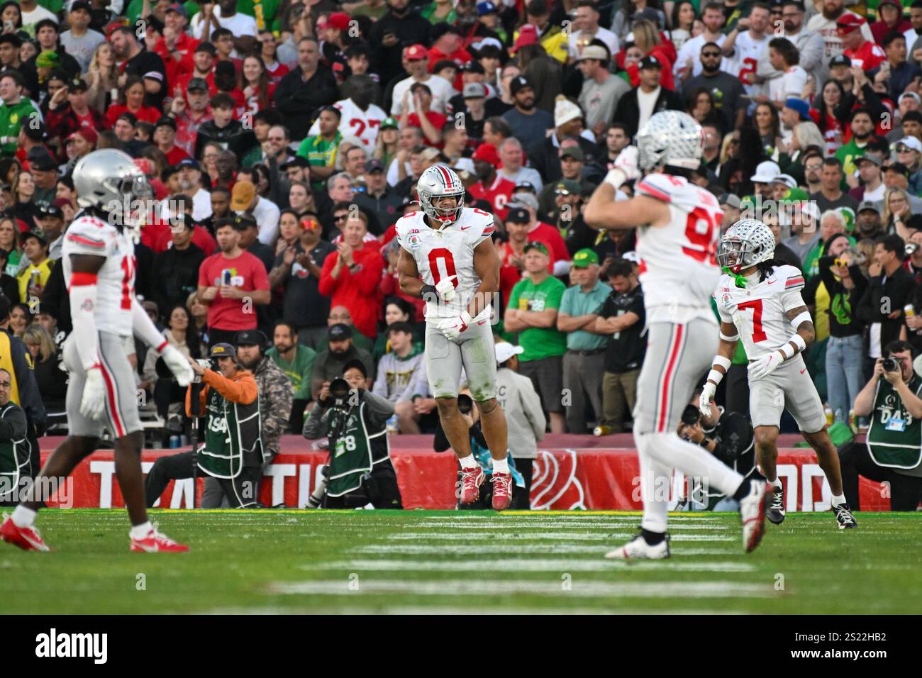 Ohio State Buckeyes linebacker Cody Simon (0) during the Rose Bowl game