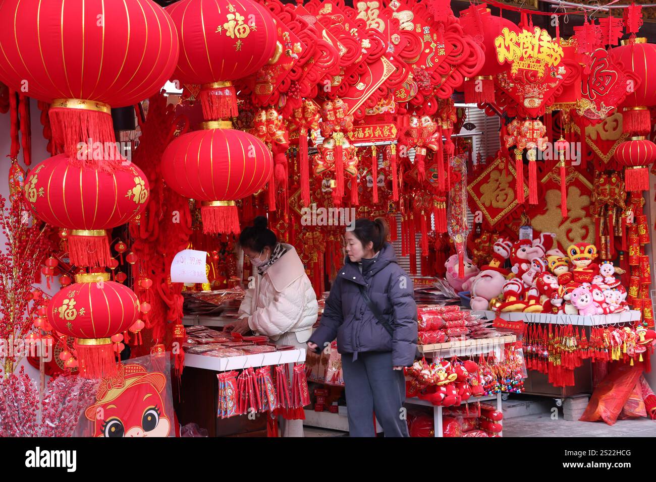 People shop Spring Festival goods at a market in Shanghai, China, 3