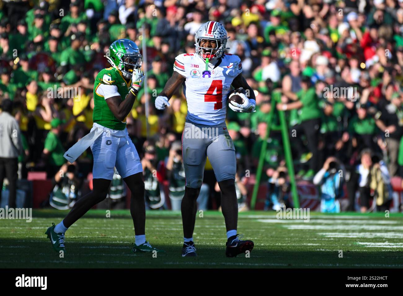 Ohio State Buckeyes wide receiver Jeremiah Smith (4) during the Rose