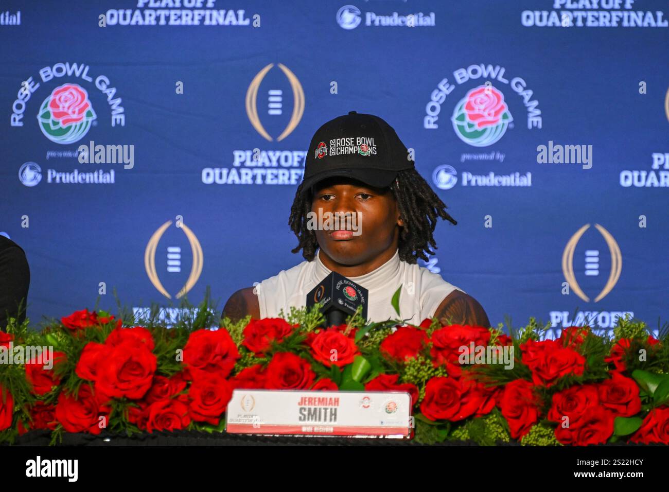 Ohio State Buckeyes wide receiver Jeremiah Smith (4) during the Rose