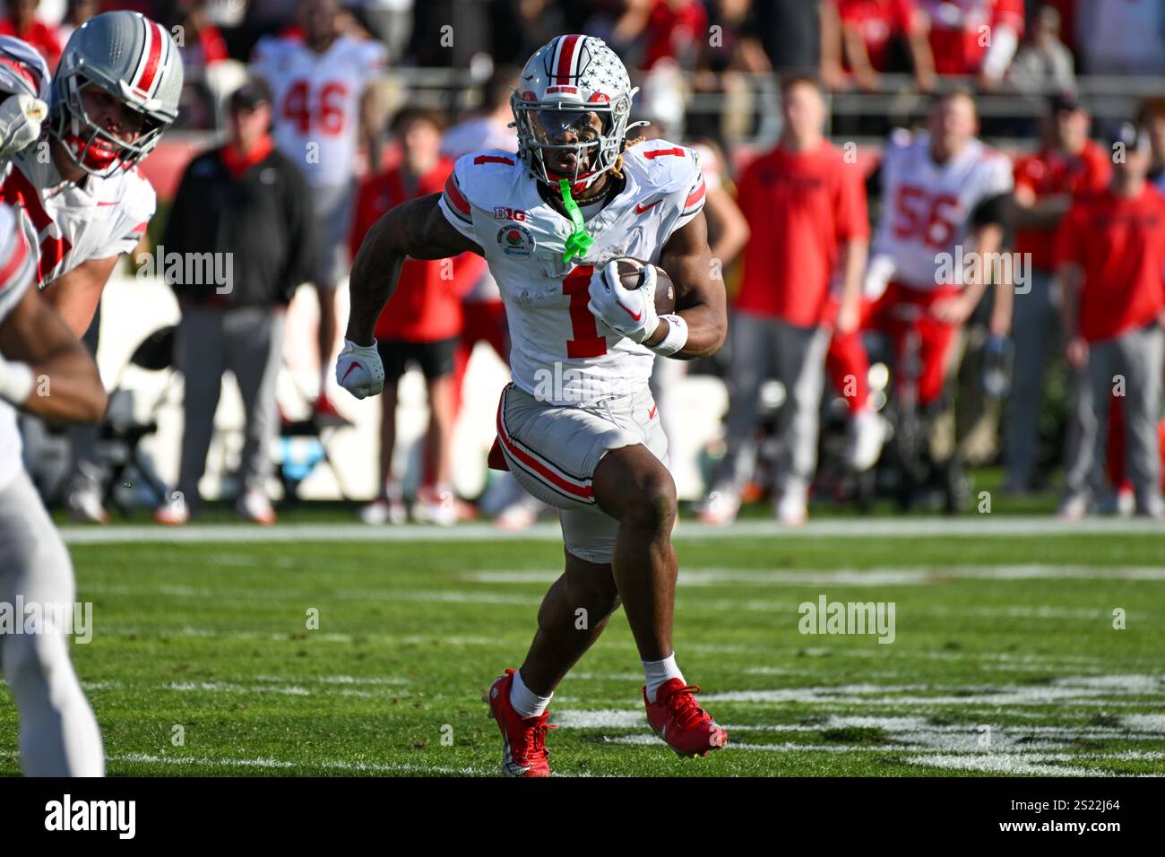 Ohio State Buckeyes running back Quinshon Judkins (1) during the Rose