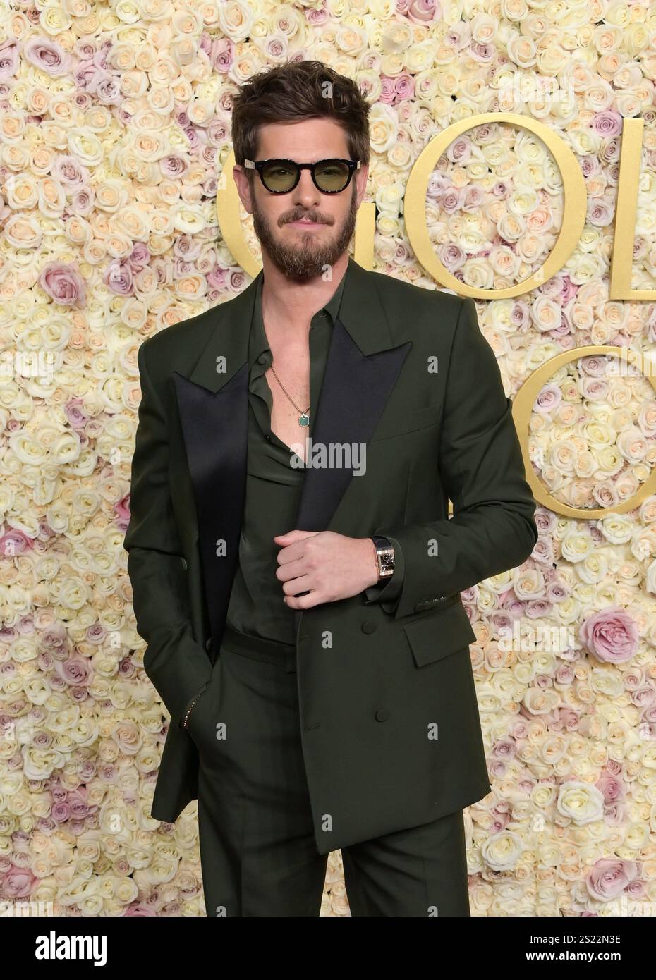 Andrew Garfield arriving to the 82nd Annual Golden Globe Awards at the Beverly Hilton Hotel on