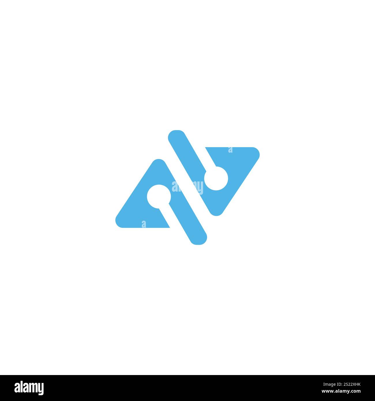 N Logo Connect Design. N Technology Icon Stock Vector