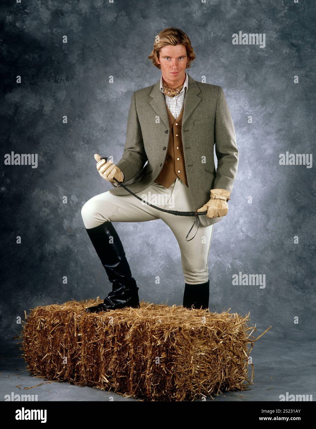 Man pin-up indoors Stock Photo