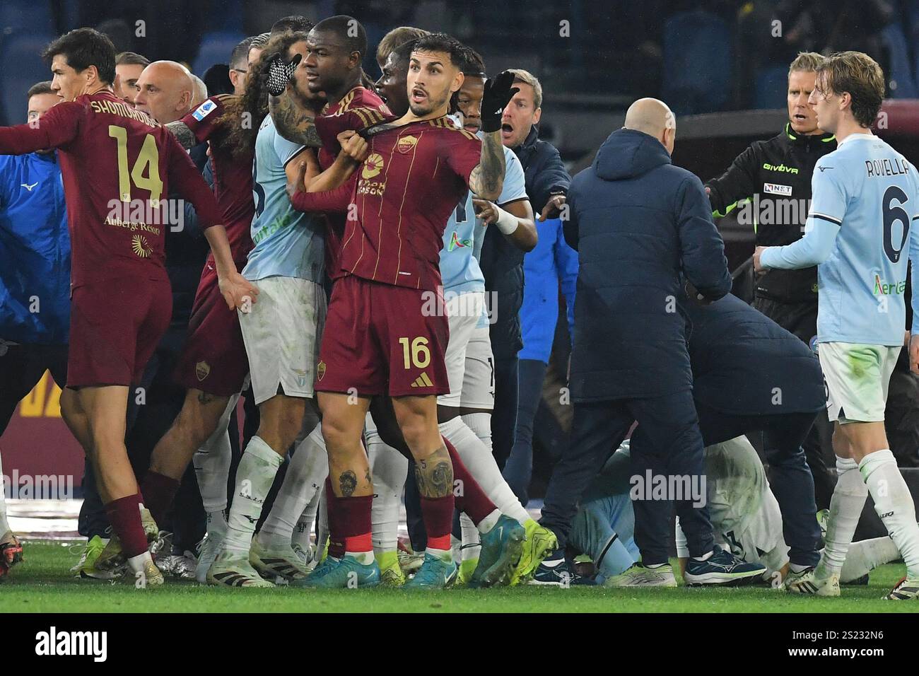 Roma Riot Rome, Italy. 05th Jan, 2025. Riot between Lazio player's and Roma ...