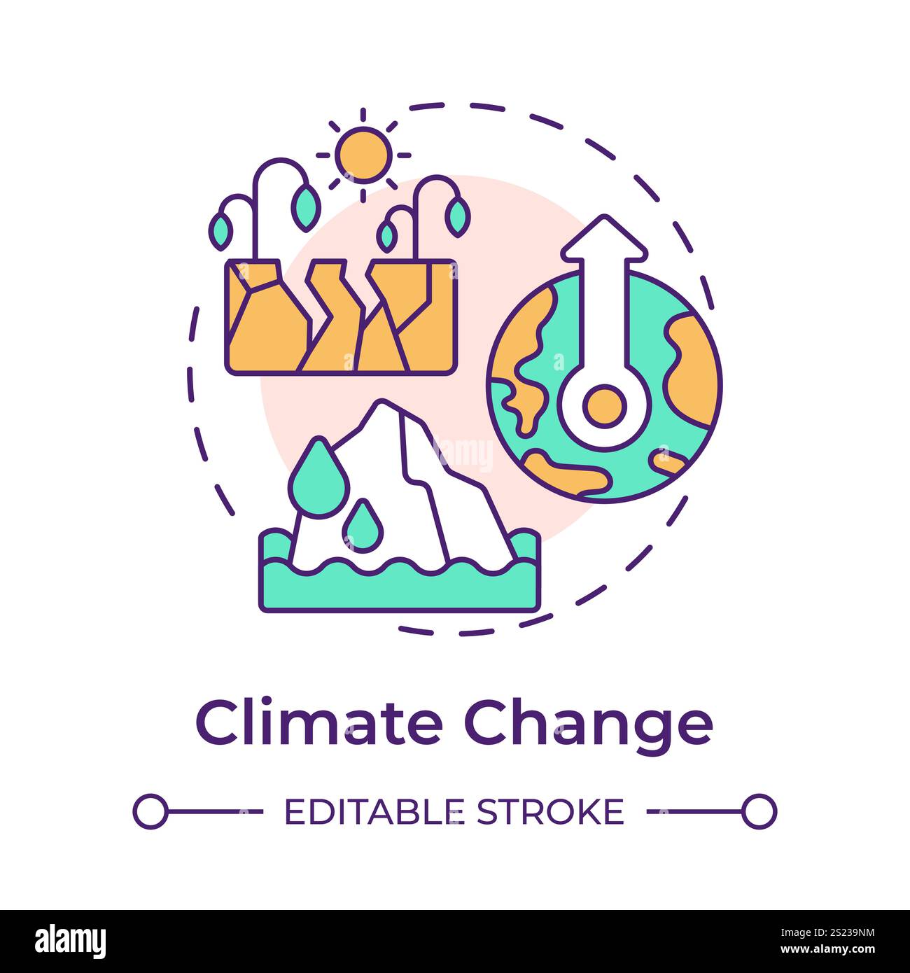 Climate change multi color concept icon Stock Vector Image & Art - Alamy