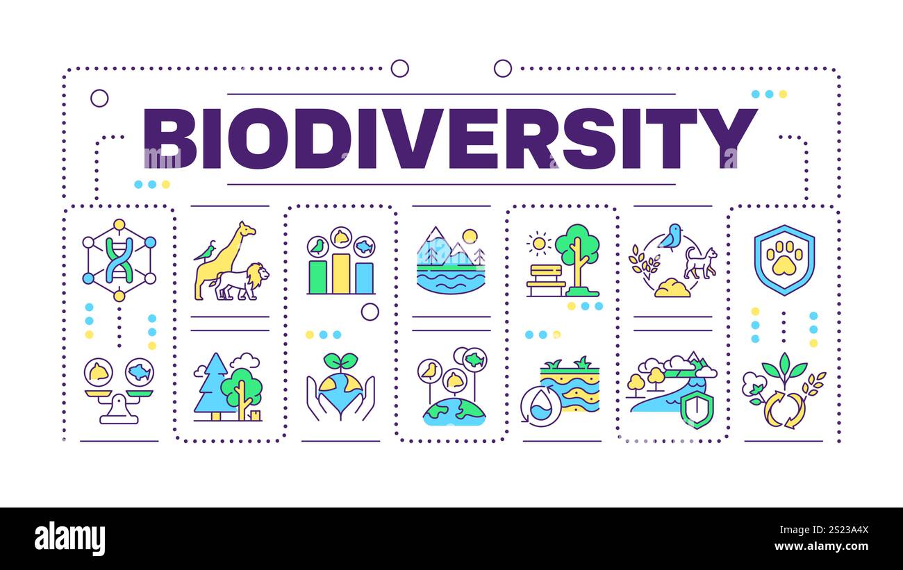 Biodiversity word concept isolated on white Stock Vector Image & Art ...