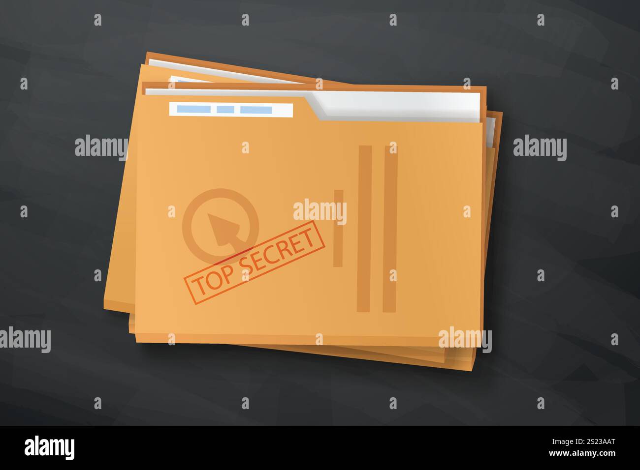 top secret stamp on folder with papers Stock Vector Image & Art - Alamy