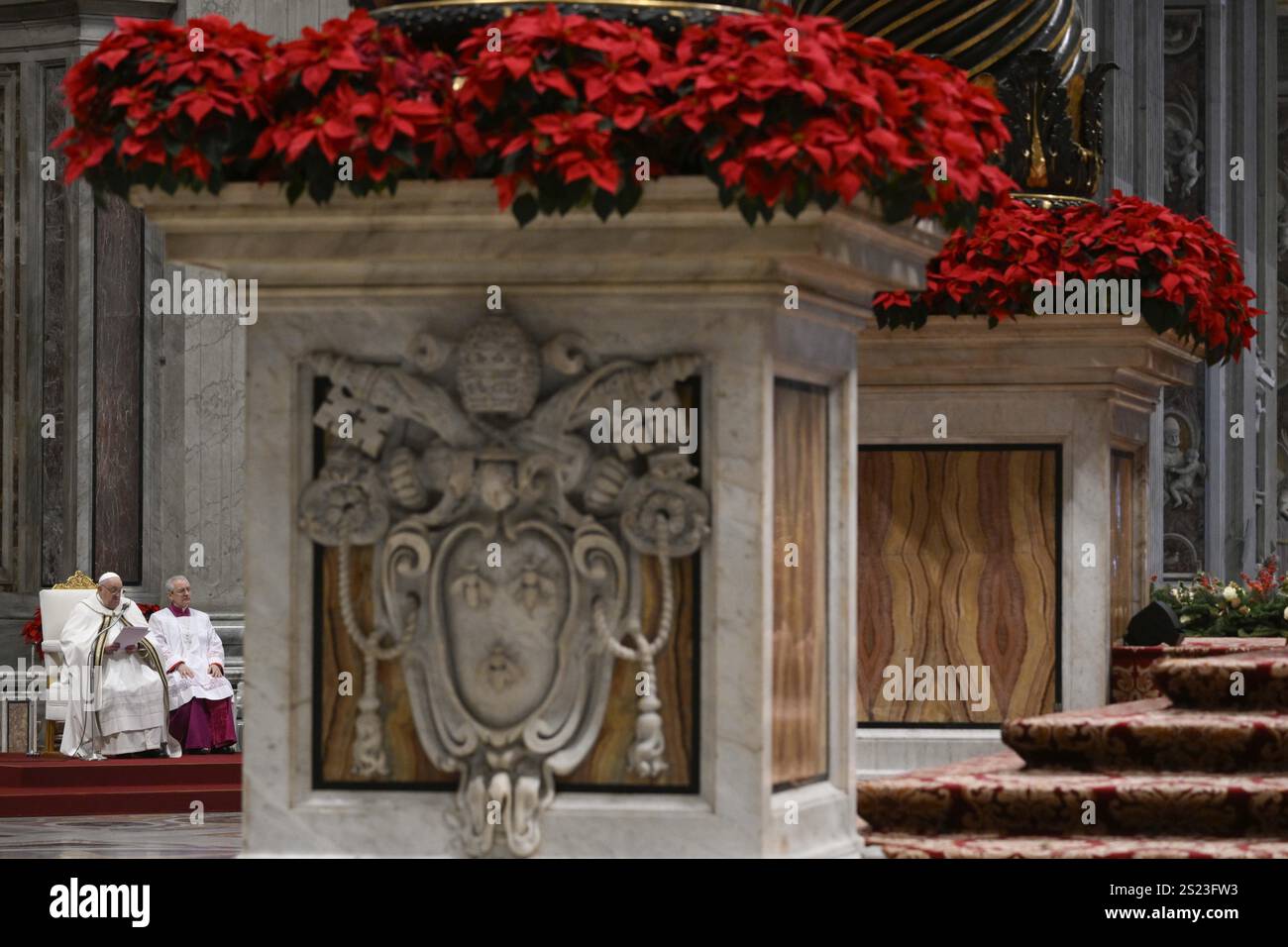 **NO LIBRI** Italy, Rome, Vatican, 2025/1/6 Pope Francis presides over
